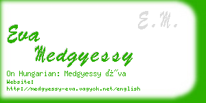 eva medgyessy business card